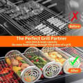 Miniatyrbild 2 av 7: Lollanda Rostfri Grillkorg, set med 1/2 grillkorg – Rullbar, Camping, Trädgård, 10x20/30cm