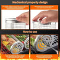 Miniatyrbild 5 av 7: Lollanda Rostfri Grillkorg, set med 2 grillkorg – Rullbar, Camping, Trädgård, 10x20/30cm