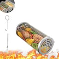 Miniatyrbild 1 av 7: Lollanda Rostfri Grillkorg, set med 1/2 grillkorg – Rullbar, Camping, Trädgård, 10x20/30cm