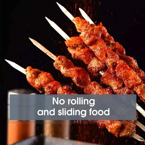 Lollanda Rostfria Grillspett 30cm, grillspett i metall 50st – Camping, Trädgård, Återanvändbara