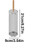 Pikkukuva 2 / 8: Lollanda Grillikori 1/2 kpl Ruostumattomasta teräksestä valmistettu grillikori, rullattava, Retkeily, Puutarha, 21/31 cm -Puinen kahva