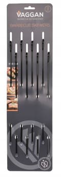 Miniatyrbillede 2 af 2: Grillspyd til spyd, stål, sort, 31,5 cm, 8 stk.