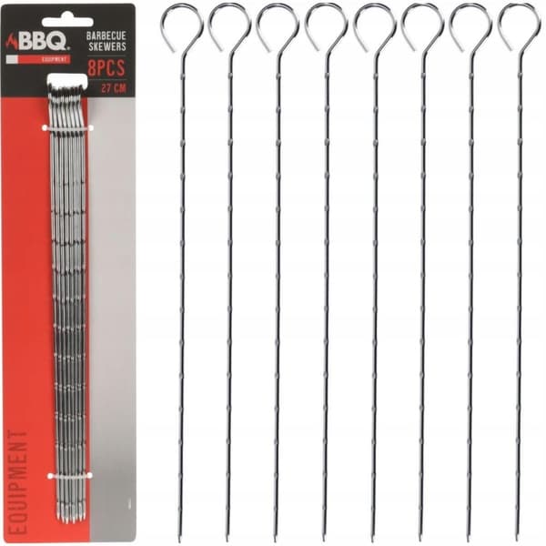 Grillspyd stål 27 cm 8 stk.