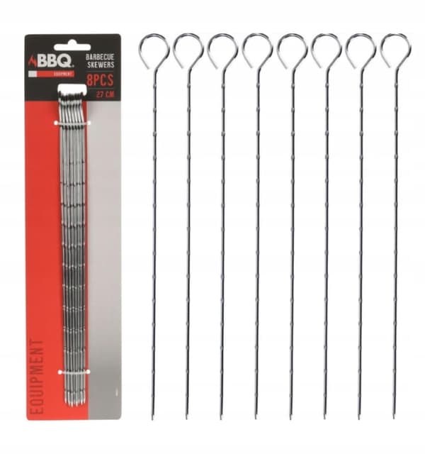 Grillspyd stål 27 cm 8 stk.