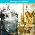 Pikkukuva 4 / 5: OBOSOE Outdoor Mist System/Sumujärjestelmä tuulettimelle – 6 suutinta Sumuletku 6m venttiilillä ja jäähdytyssuihkurenkaalla
