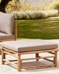 Miniatyrbild 2 av 7: Sittpuff Taupe Bambu Polyester Tygdyna Modul Modulär Soffdel