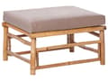 Miniatyrbild 1 av 7: Sittpuff Taupe Bambu Polyester Tygdyna Modul Modulär Soffdel