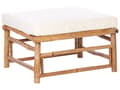 Miniatyrbild 1 av 8: Sittpuff Off-White Bambu Polyester Tygdyna Modul Stycke Modulär Soffdel