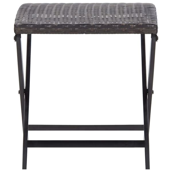 vidaXL foldbar skammel polyrattan brun - Udendørs taburetter