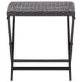 Miniatyrbillede 3 af 7: vidaXL foldbar skammel polyrattan brun -  Udendørs taburetter
