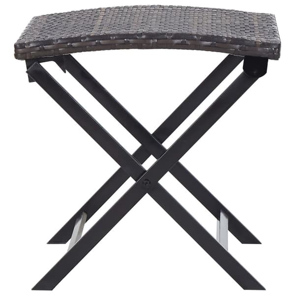 vidaXL foldbar skammel polyrattan brun - Udendørs taburetter