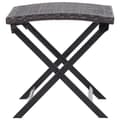 Miniatyrbillede 4 af 7: vidaXL foldbar skammel polyrattan brun -  Udendørs taburetter