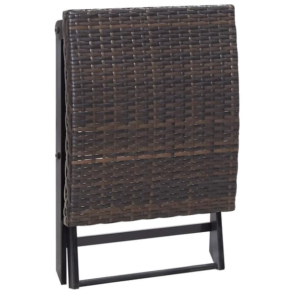 vidaXL foldbar skammel polyrattan brun - Udendørs taburetter