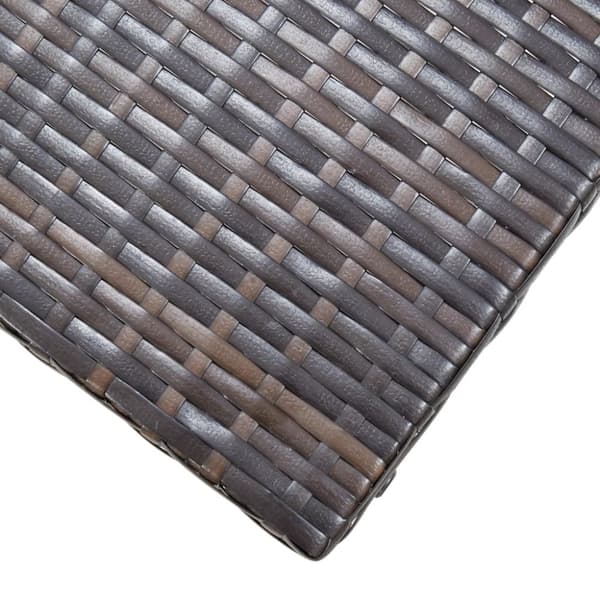 vidaXL foldbar skammel polyrattan brun - Udendørs taburetter