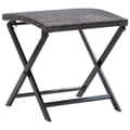 Miniatyrbillede 1 af 7: vidaXL foldbar skammel polyrattan brun -  Udendørs taburetter