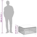 Pikkukuva 9 / 10: vidaXL Puutarhajakkara tyynyillä musta 63,5x56x32 cm polyrottinki -  Ulkojakkarat