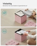Miniatyrbillede 4 af 6: Sofa - 30 cm - med lagerplads - Pastelrosa