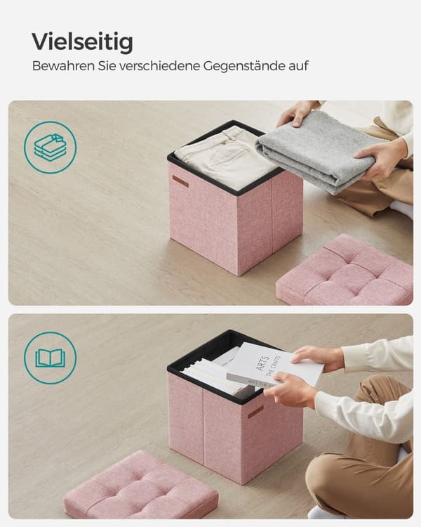 Sofa - 30 cm - med lagerplads - Pastelrosa