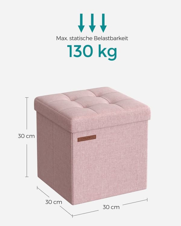 Sofa - 30 cm - med lagerplads - Pastelrosa