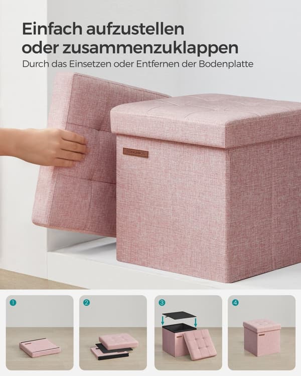 Sofa - 30 cm - med lagerplads - Pastelrosa