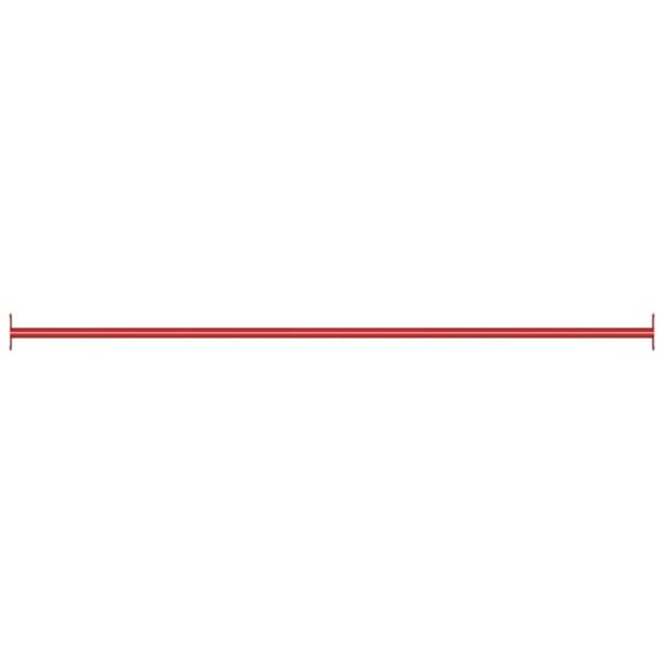 vidaXL kolbøttestang 125 cm stål rød