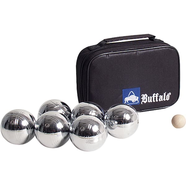 Schildkröt Boccia, Set de Pétanque, 2x 3 Boules en Acier, 1x Boule Cible avec Mètre de Distance, Dans un Sac de Transport Refermable, 970008