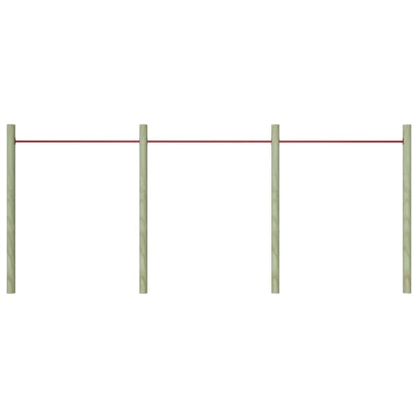 vidaXL Räcken 3 st 125 cm stål röd