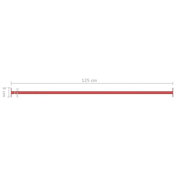 vidaXL Räcken 3 st 125 cm stål röd