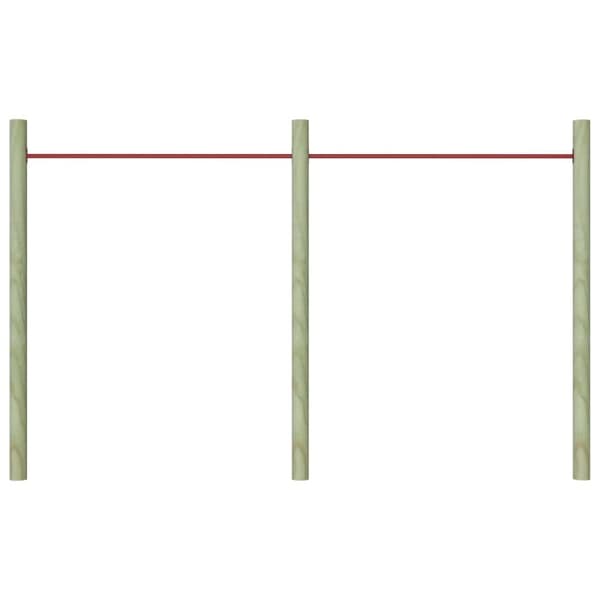 vidaXL Svingstenger 2 stk 125 cm stål rød