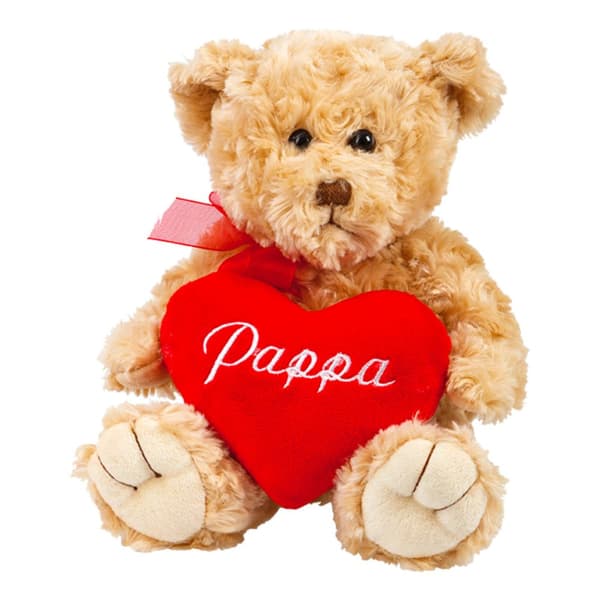 Teddybjørn med Hjerte Pappa - Fars dag