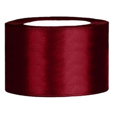 Satinband / Band - Mörkröd - 38mm x 25m