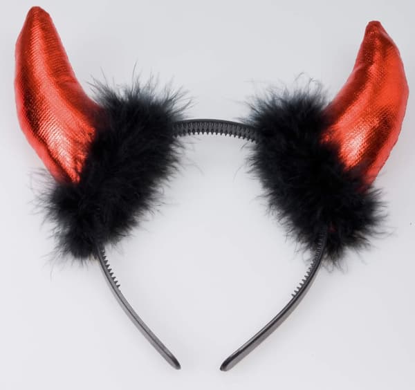 Djävulshorn / Horn med Diadem- Djävul - Halloween & Maskerad