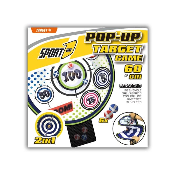 Sport1 Bulls Eye Target 2-i-1 Pop-Up kastspel