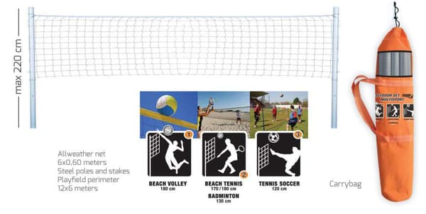 Multisport set (Volley, Beach Tennis, Badminton, tennis, fotboll)