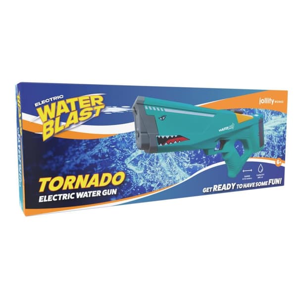 Waterblast Electric Water Gun Tornado + 600 ml Bubble Blower Green