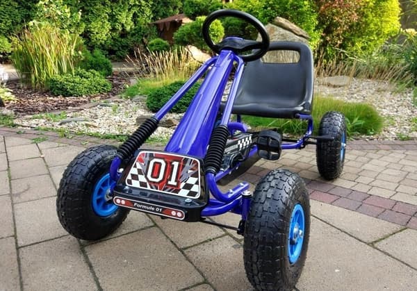 A-15 Go-Cart Blue Pumped Wheels