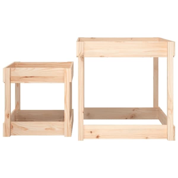 vidaXL Sandbord 2 st massiv furu
