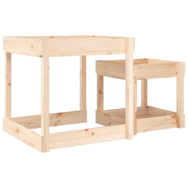 vidaXL Sandbord 2 st massiv furu