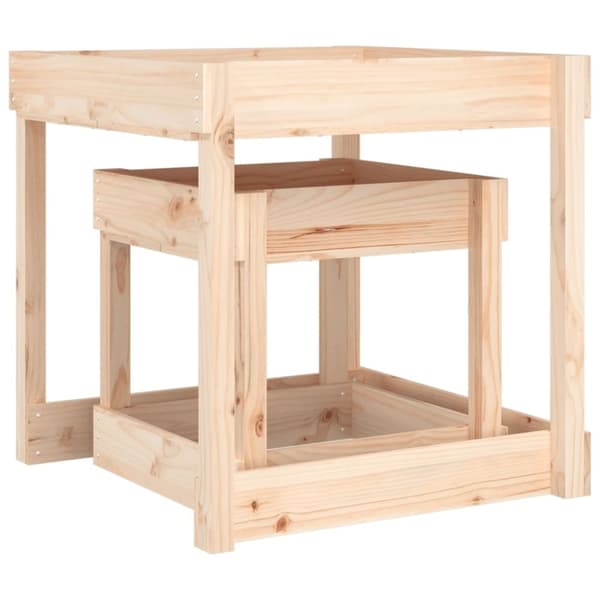 vidaXL Sandbord 2 st massiv furu