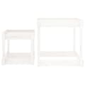 Miniatyrbilde 4 av 10: vidaXL Sandbord 2 stk hvit heltre furu