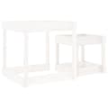 Miniatyrbilde 6 av 10: vidaXL Sandbord 2 stk hvit heltre furu
