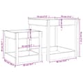 Miniatyrbilde 10 av 10: vidaXL Sandbord 2 stk hvit heltre furu