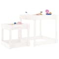 Miniatyrbilde 1 av 10: vidaXL Sandbord 2 stk hvit heltre furu