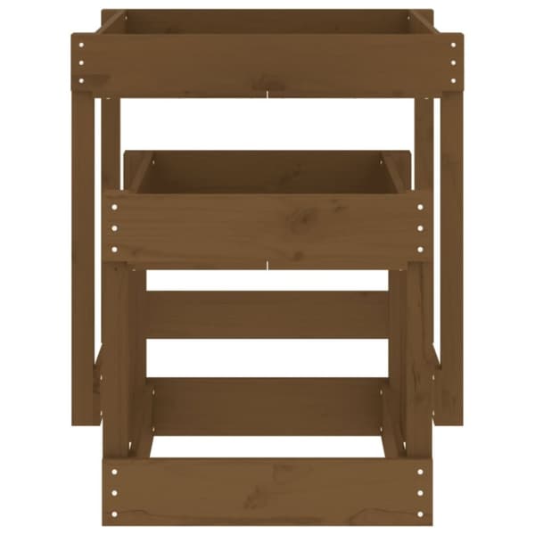 vidaXL Sandbord 2 st honungsbrun massiv furu