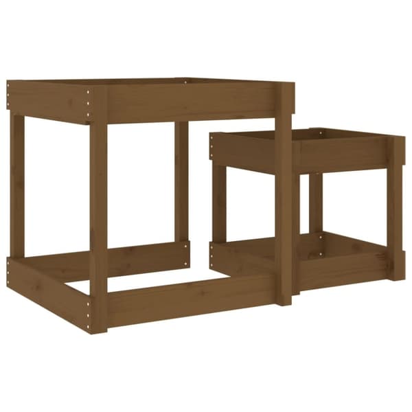 vidaXL Sandbord 2 st honungsbrun massiv furu