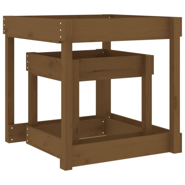 vidaXL Sandbord 2 st honungsbrun massiv furu