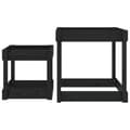 Miniatyrbild 4 av 10: vidaXL Sandbord 2 st svart massiv furu