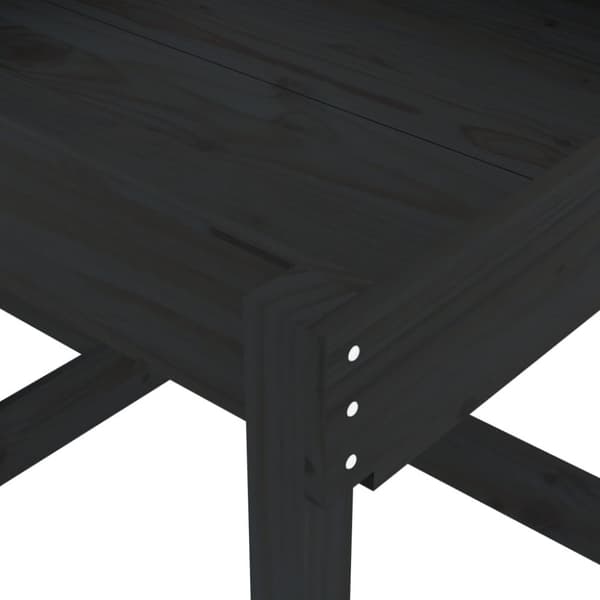 vidaXL Sandbord 2 st svart massiv furu
