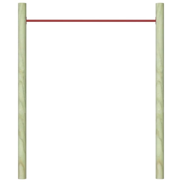 The Living Store Räck 125 cm stål röd -  Utrustning för utomhuslek