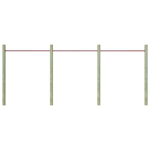 The Living Store kolbøttestang 3 stk. 125 cm stål rød -  Udelegetøj